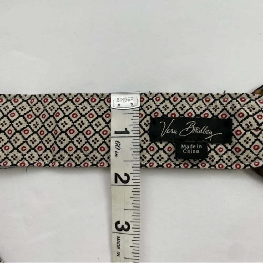 Vera Bradley Reversible Belt‎ Black/Cream/Red
